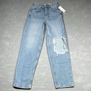 Urban Outfitters BDG Jeans Womens 25 Blue Denim Rinse High Rise Baggy Straight